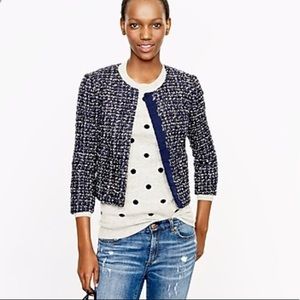 J Crew Midnight Tweed Jacket